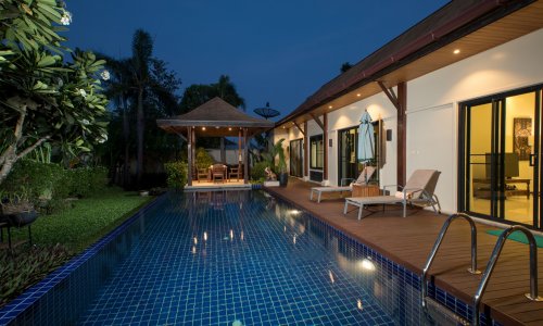 Комфортабельная вилла с 3 спальнями и с видом на бассейн в проекте Кокянг, на пляже Найхарн