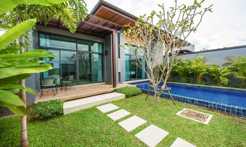 Роскошная вилла с 2 спальнями и с видом на бассейн в проекте Сайюань Естейт, на пляже Равай