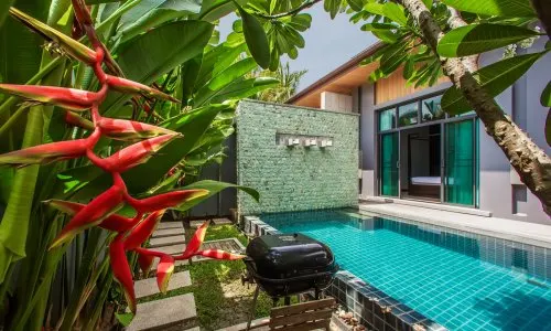 Великолепная вилла с 2 спальнями и с видом на бассейн в проекте Оникс, на пляже Найхарн