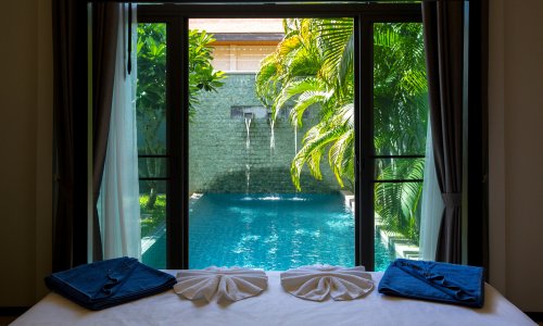 Комфортабельная вилла с 2 спальнями и с видом на бассейн в проекте Оникс, на пляже Найхарн