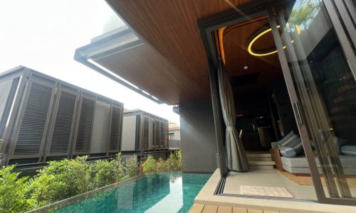 Великолепная вилла с 1 спальней и с видом на море в проекте Акра, на пляже Лаян 