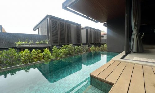 Великолепная вилла с 1 спальней и с видом на море в проекте Акра, на пляже Лаян 