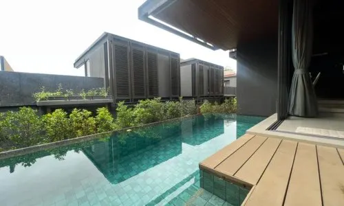 Великолепная вилла с 1 спальней и с видом на море в проекте Акра, на пляже Лаян 