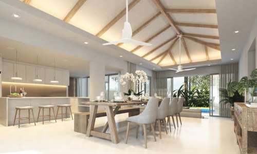 Удобная вилла с 4 спальнями и с видом на бассейн в проекте Тричада Бриз, на пляже Бангтао/Лагуна