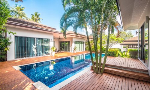 Шикарная вилла с 4 спальнями и с видом на бассейн в проекте Танод Эстейт II, на пляже Бангтао/Лагуна