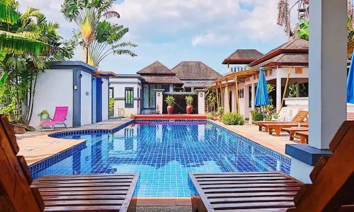 Восхитительная вилла с 3 спальнями и с видом на бассейн, на пляже Найянг