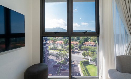 Роскошные апартаменты с 2 спальнями и с видом на город в проекте Скай Парк, на пляже Бангтао/Лагуна (+ Видео обзор)