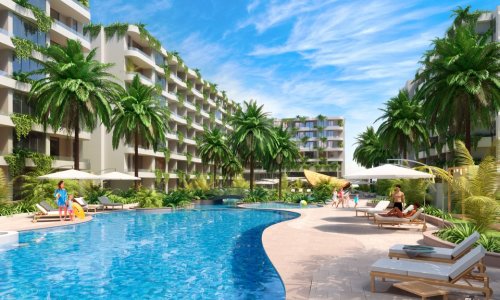 Комфортабельные апартаменты с 2 спальнями и с видом на сад, на пляже Лаян 