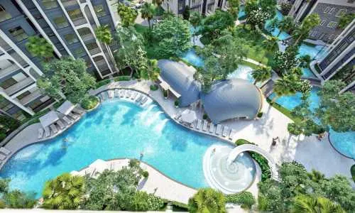 Шикарные апартаменты с 1 спальней и с видом на бассейн в проекте Хало, на пляже Найянг