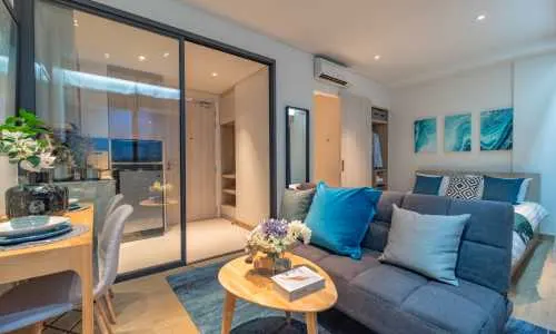 Cтильные апартаменты с 2 спальнями и с видом на гольф-поле, на пляже Бангтао/Лагуна (+ Видео обзор)