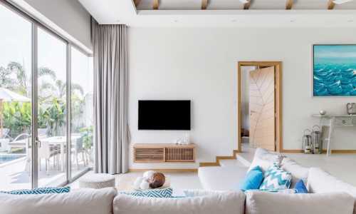 Модная вилла с 3 спальнями и с видом на бассейн в проекте Тричада Тропикал, на пляже Бангтао/Лагуна