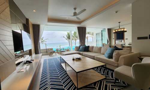 Удобные апартаменты с 3 спальнями и с видом на море в проекте Ангсана Бичфронт, на пляже Бангтао/Лагуна