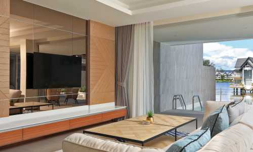 Восхитительные апартаменты с 2 спальнями и с видом на озеро, не далеко от моря в проекте Ангсана Бичфронт, на пляже Бангтао/Лагуна