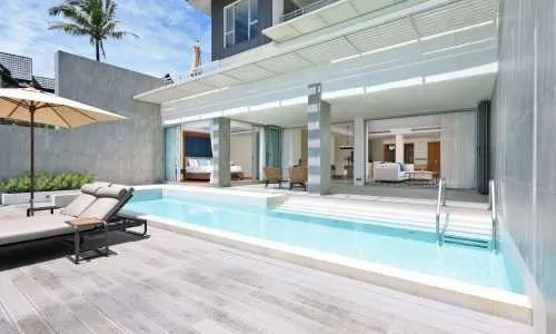 Восхитительные апартаменты с 2 спальнями и с видом на озеро, не далеко от моря в проекте Ангсана Бичфронт, на пляже Бангтао/Лагуна