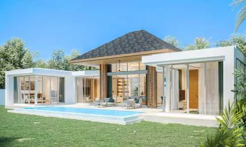 Роскошная вилла с 3 спальнями и с видом на бассейн в проекте Озон Кампус, на пляже Бангтао/Лагуна