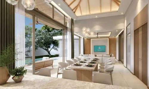 Комфортабельная вилла с 5 спальнями и с видом на бассейн в проекте Озон Кампус, на пляже Бангтао/Лагуна