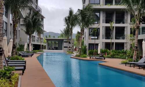 Cтильные апартаменты с 2 спальнями и с видом на горы в проекте Даймонд Кондоминиум, на пляже Бангтао/Лагуна