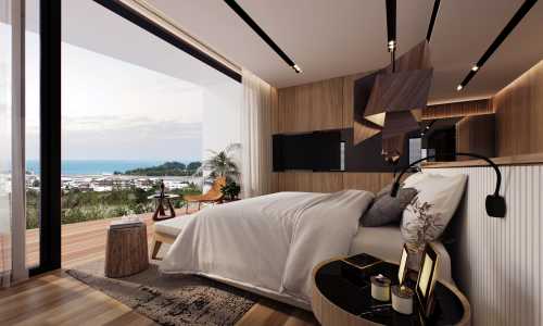 Шикарная вилла с 3 спальнями и с видом на море, на пляже Май  Кхао