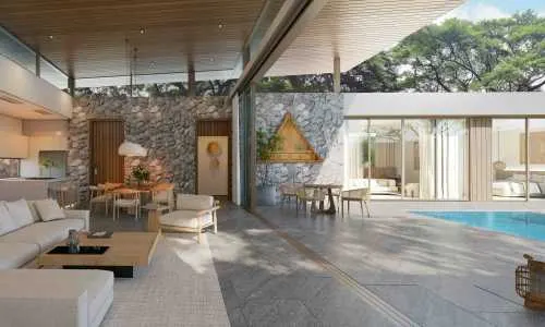 Великолепная вилла с 3 спальнями и с видом на бассейн, на пляже Лаян 