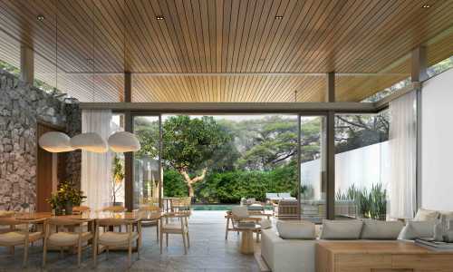 Великолепная вилла с 3 спальнями и с видом на бассейн, на пляже Лаян 