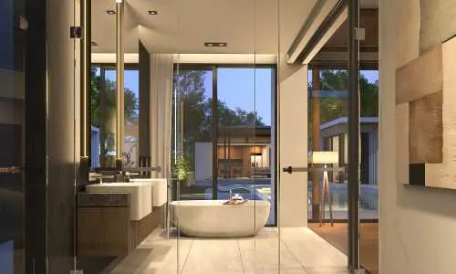 Модная вилла с 4 спальнями и с видом на бассейн, на пляже Лаян 