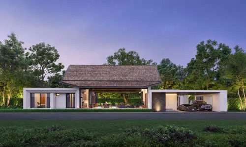 Модная вилла с 4 спальнями и с видом на бассейн, на пляже Лаян 