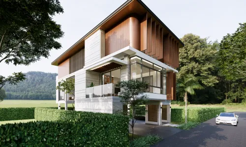 Превосходная вилла с 3 спальнями и с видом на бассейн, на пляже Лаян 