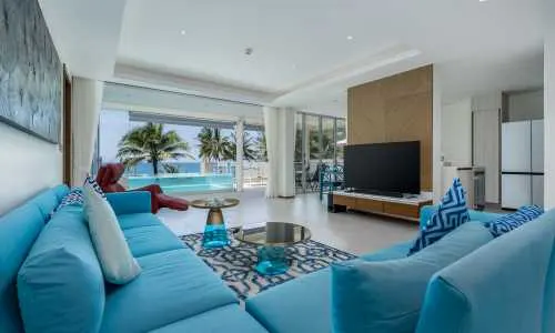 Шикарные апартаменты с 3 спальнями и с видом на море в проекте Ангсана Бичфронт, на пляже Бангтао/Лагуна