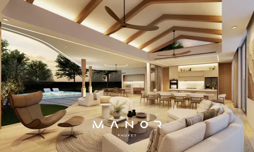 Шикарная вилла с 4 спальнями и с видом на бассейн, на пляже Бангтао/Лагуна