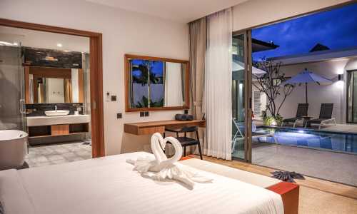 Потрясающая вилла с 2 спальнями и с видом на бассейн в проекте Шамбала Гранд Вилла, на пляже Бангтао/Лагуна