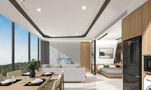 Восхитительные апартаменты с 1 спальней и с видом на горы, на пляже Бангтао/Лагуна