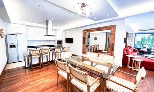 Cтильные апартаменты с 3 спальнями и с видом на бассейн, не далеко от моря в проекте Перл оф Найтон, на пляже Найтон