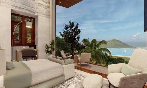 Восхитительная вилла с 3 спальнями и с видом на море, на пляже Май  Кхао