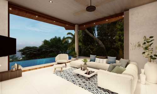 Восхитительная вилла с 3 спальнями и с видом на море, на пляже Май  Кхао