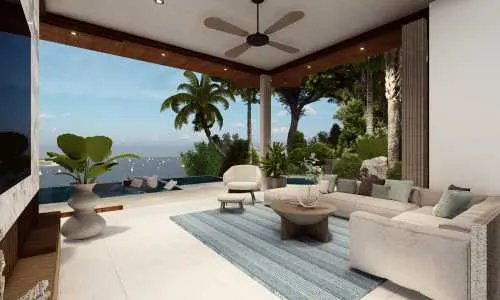 Роскошная вилла с 4 спальнями и с видом на море, на пляже Май  Кхао