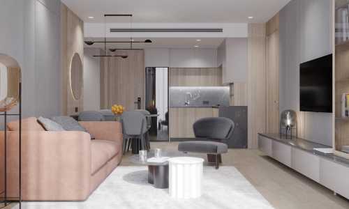 Комфортабельные апартаменты с 2 спальнями и с видом на горы в проекте Лаян Грин Парк, на пляже Лаян 