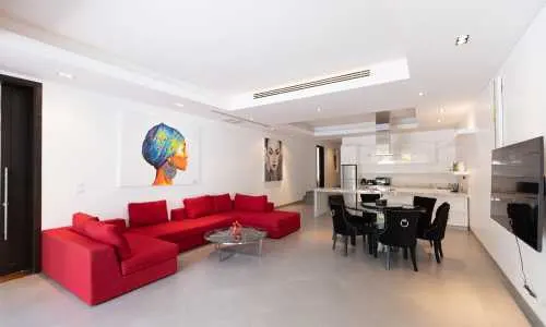 Удобные апартаменты с 3 спальнями и с видом на бассейн в проекте Мандала Кондоминиум, на пляже Бангтао/Лагуна