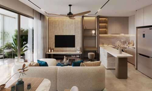 Великолепные апартаменты с 1 спальней и с видом на город, на пляже Бангтао/Лагуна