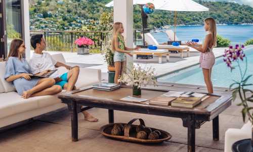 Модная вилла с 4 спальнями и с видом на море в проекте Катаманда, на пляже Ката