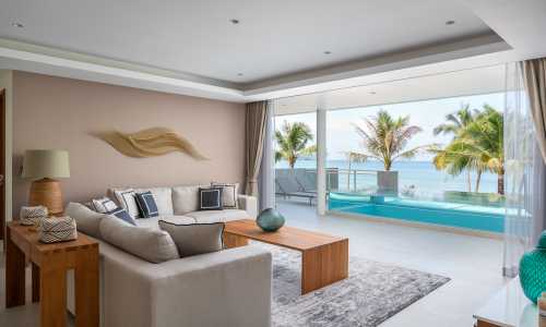 Шикарные апартаменты с 3 спальнями и с видом на море в проекте Ангсана Бичфронт, на пляже Бангтао/Лагуна