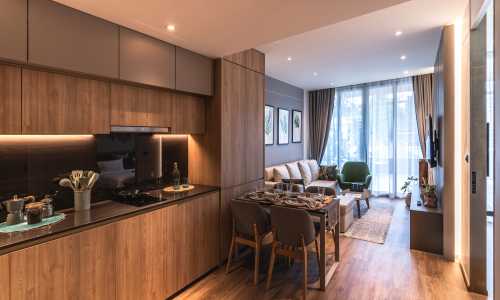 Сказочные апартаменты с 1 спальней и с видом на сад в проекте Лаян Грин Парк, на пляже Лаян 