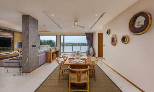 Cтильный пентхауз с 2 спальнями и с видом на бассейн, не далеко от моря в проекте Ангсана Бичфронт, на пляже Бангтао/Лагуна