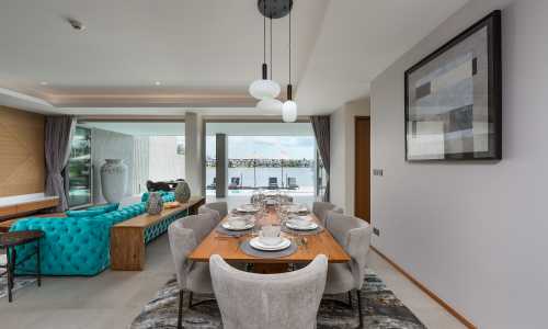 Роскошные апартаменты с 2 спальнями и с видом на озеро, не далеко от моря в проекте Ангсана Бичфронт, на пляже Бангтао/Лагуна