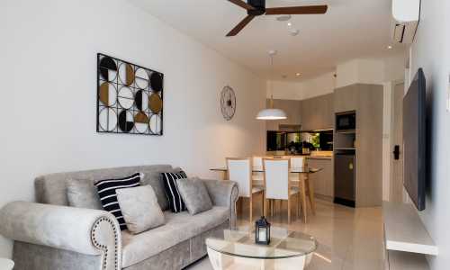 Cтильные апартаменты с 1 спальней и с видом на сад в проекте Кассия Резиденсис, на пляже Бангтао/Лагуна