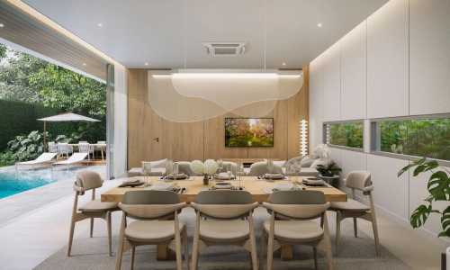 Шикарная вилла с 4 спальнями и с видом на бассейн, на пляже Равай