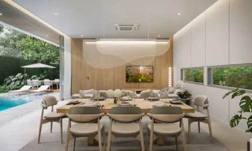 Шикарная вилла с 4 спальнями и с видом на бассейн, на пляже Равай