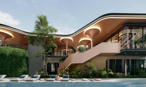 Апартаменты с 2 спальнями и с видом на бассейн в проекте Бель Вю Лагун, район Бангтао/Лагуна