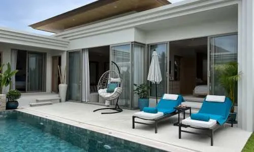 Комфортабельная вилла с 3 спальнями и с видом на бассейн в проекте Тричада Бриз, на пляже Бангтао/Лагуна