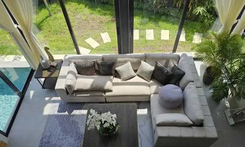 Комфортабельная вилла с 2 спальнями и с видом на бассейн в проекте Риверхауз Пхукет, на пляже Бангтао/Лагуна