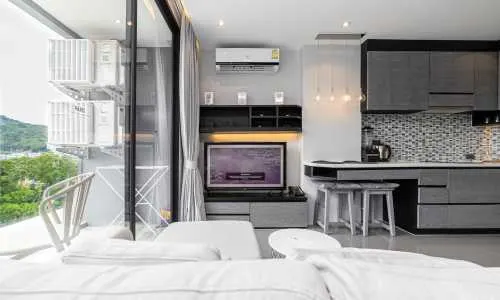 Удобные апартаменты с 1 спальней и с видом на море в проекте Сити Гэйт, на пляже Камала 